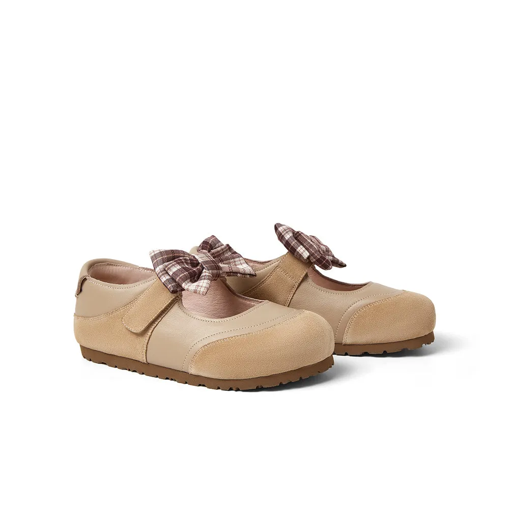 Cow leather/cow split leather women's casual shoes