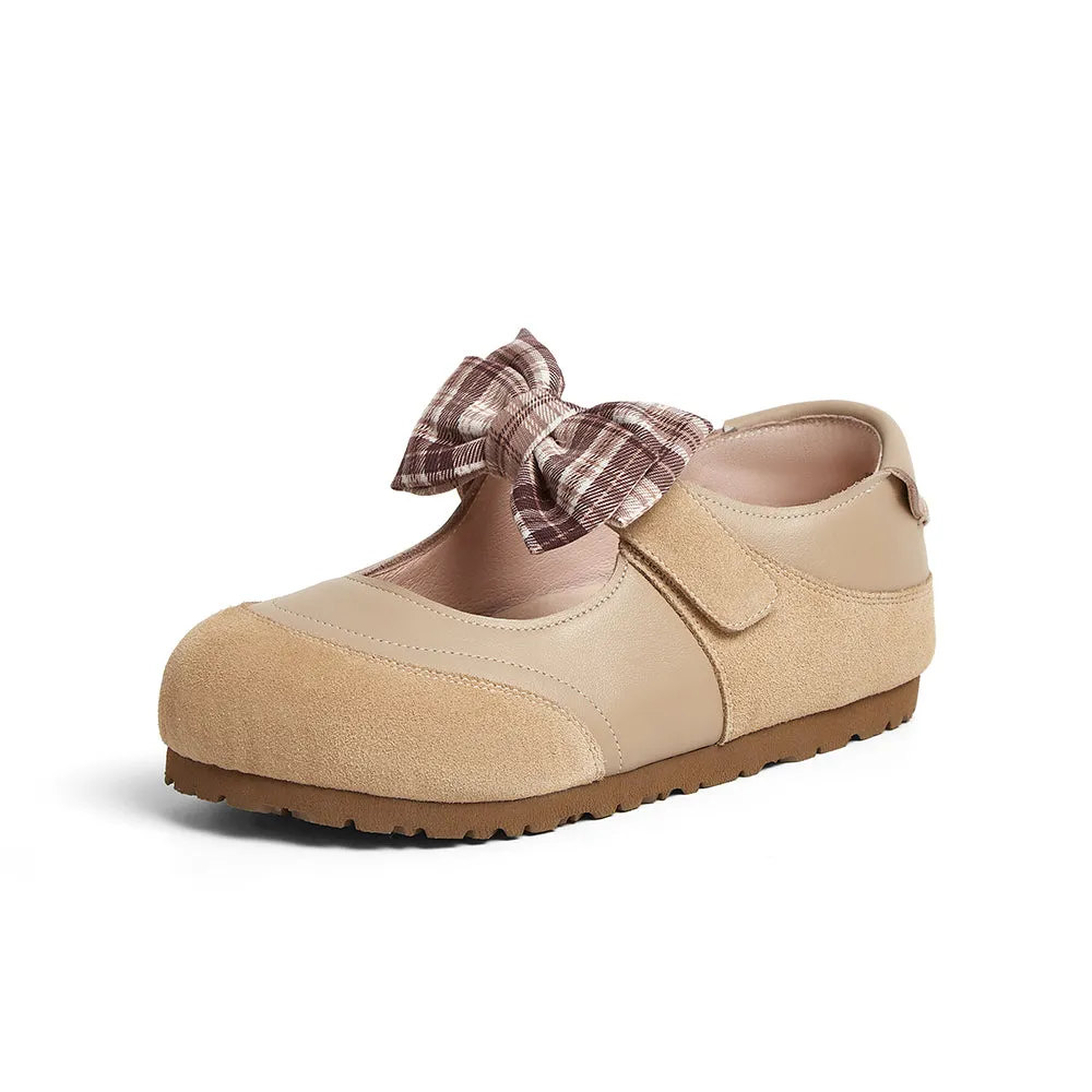 Cow leather/cow split leather women's casual shoes