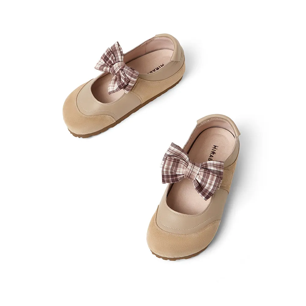 Cow leather/cow split leather women's casual shoes