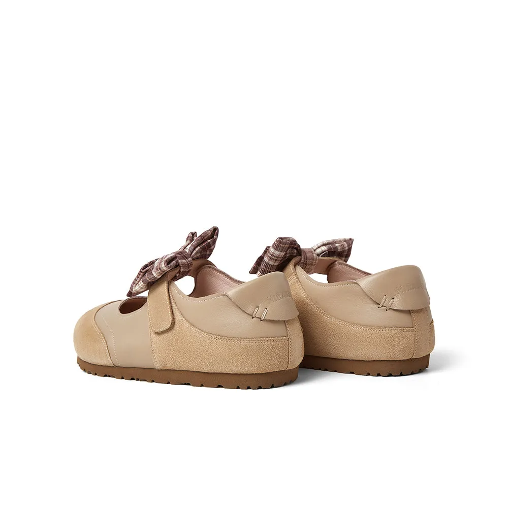 Cow leather/cow split leather women's casual shoes