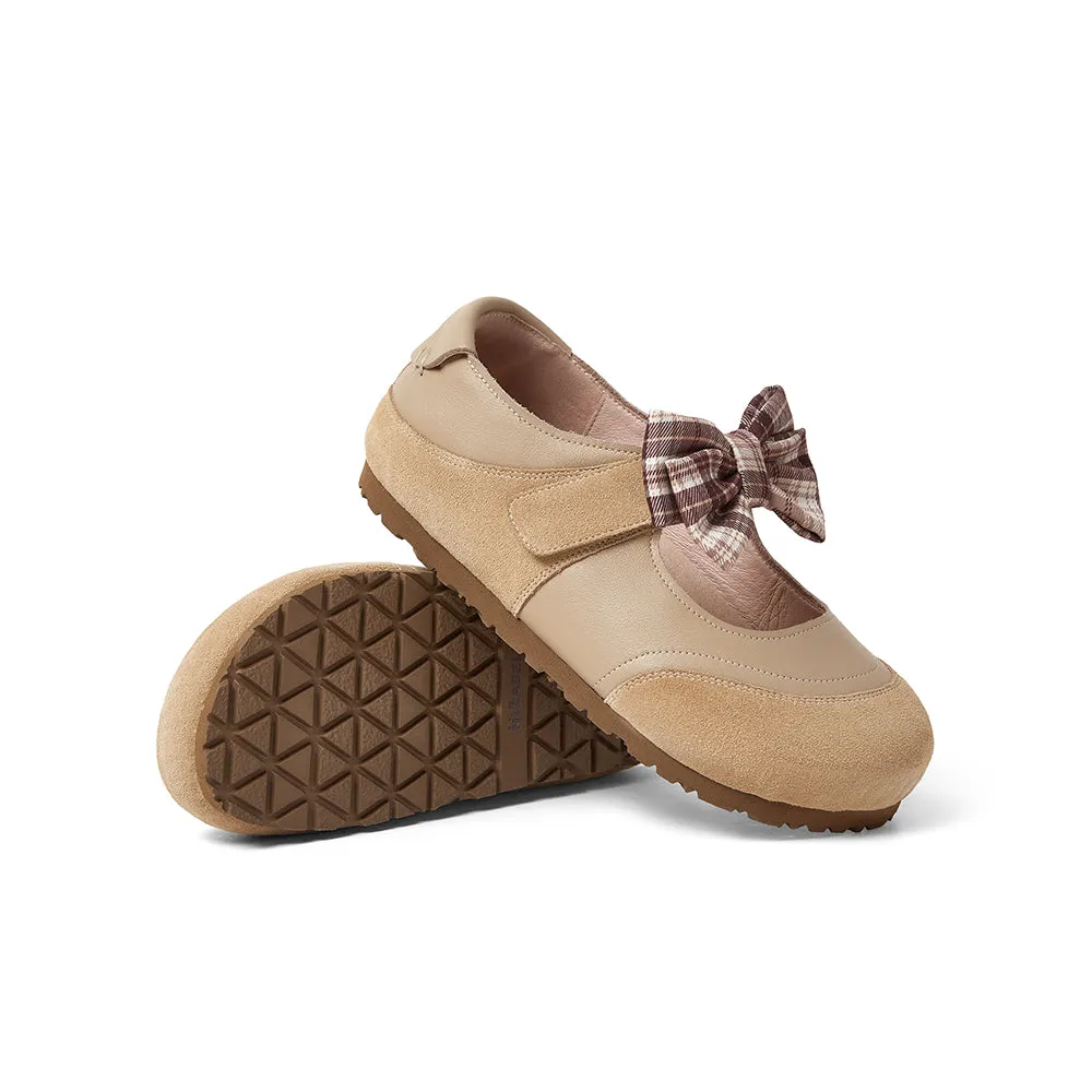 Cow leather/cow split leather women's casual shoes