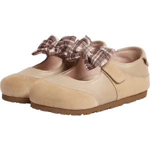 Cow leather/cow split leather women's casual shoes