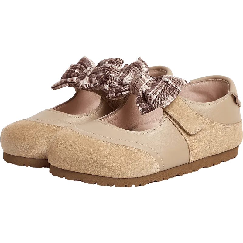 Cow leather/cow split leather women's casual shoes