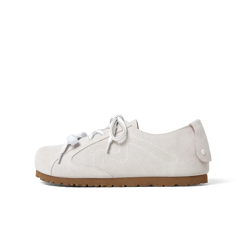 Cow split leather women's casual shoes