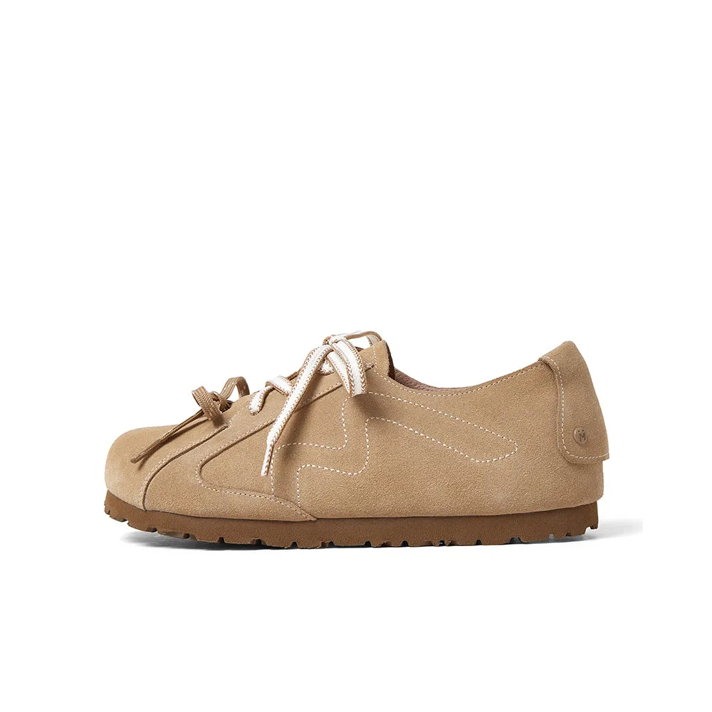 Cow split leather women's casual shoes