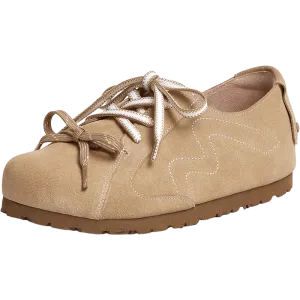 Cow split leather women's casual shoes
