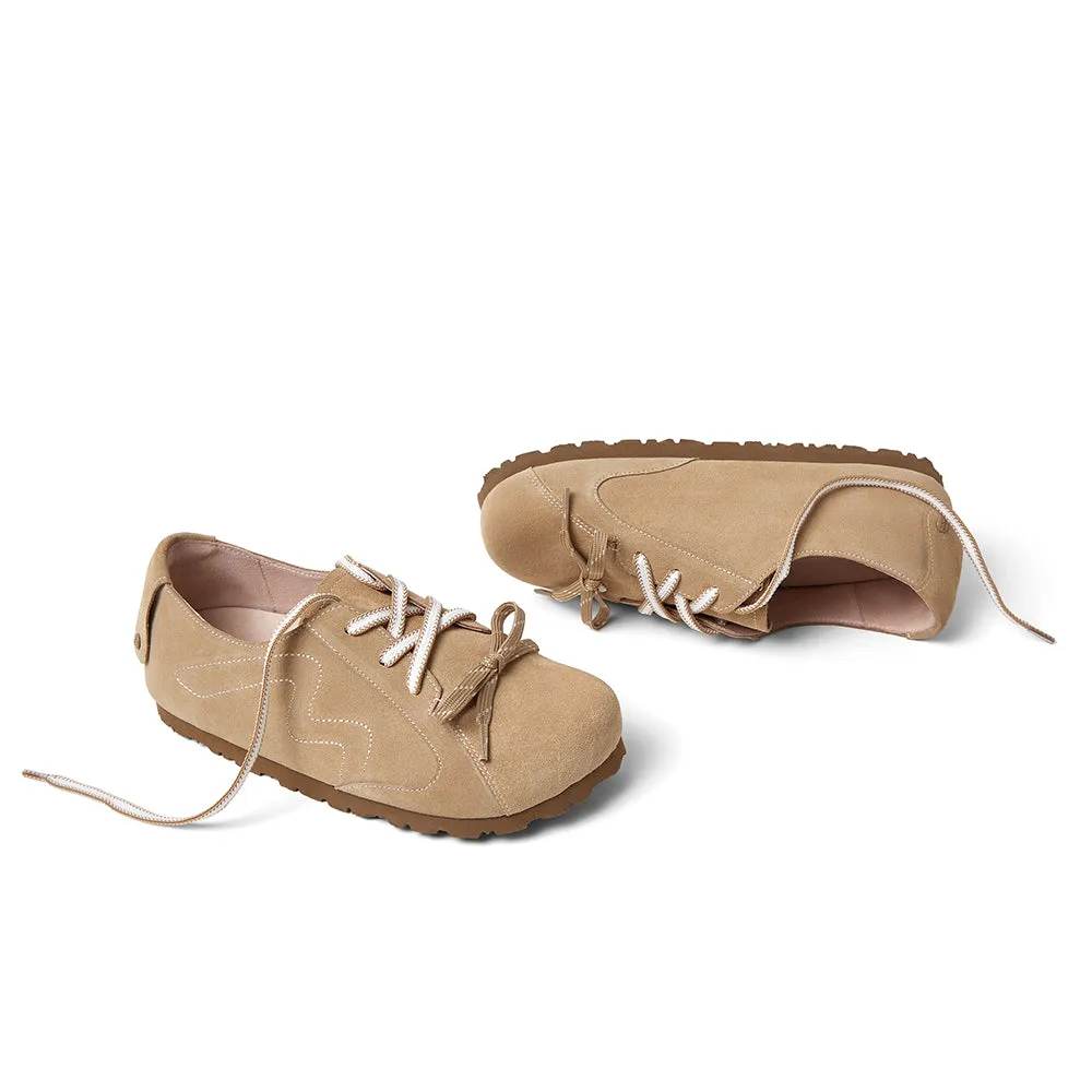 Cow split leather women's casual shoes
