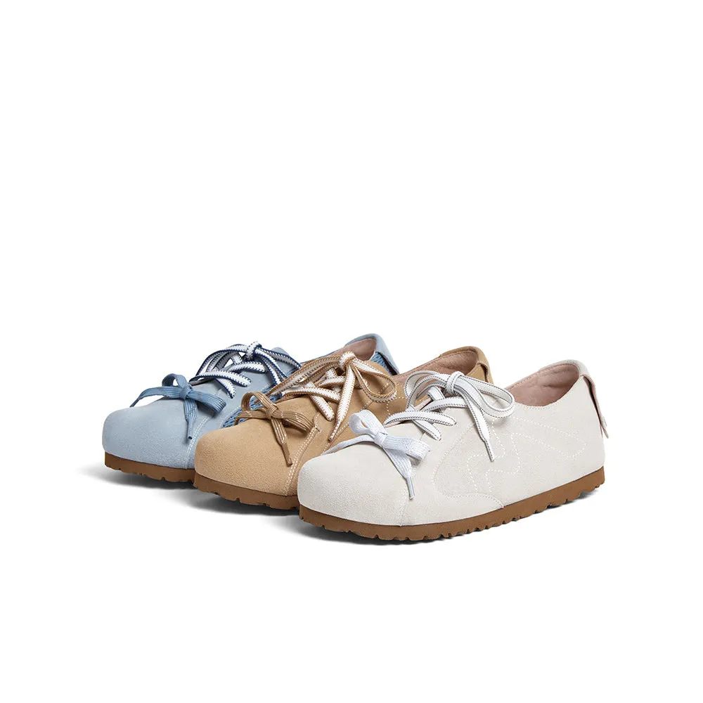 Cow split leather women's casual shoes