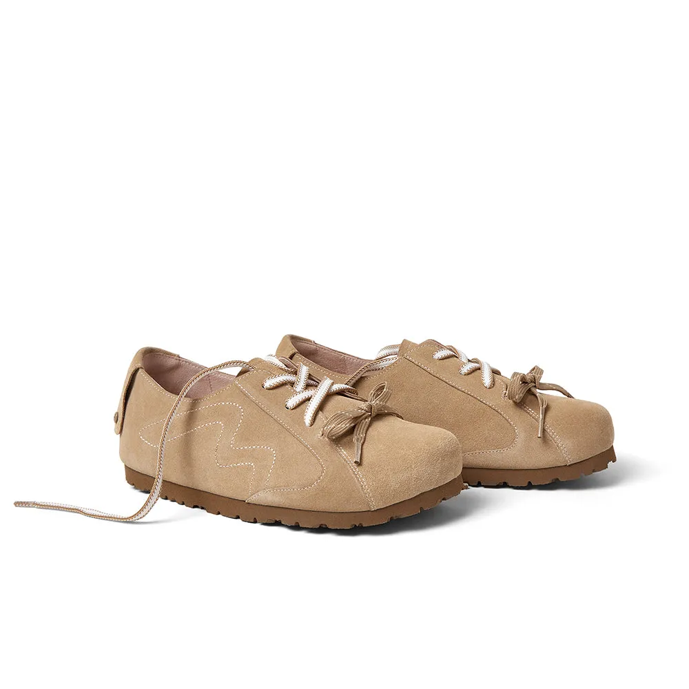 Cow split leather women's casual shoes