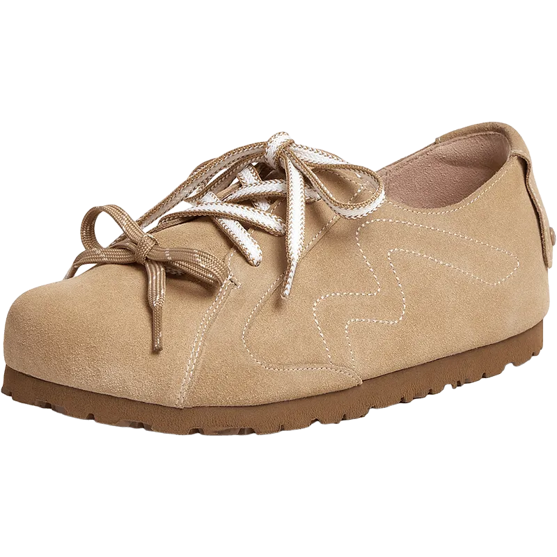 Cow split leather women's casual shoes