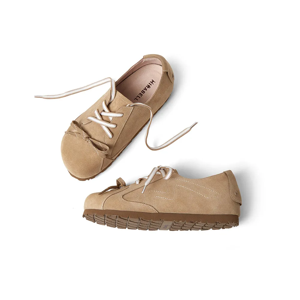 Cow split leather women's casual shoes