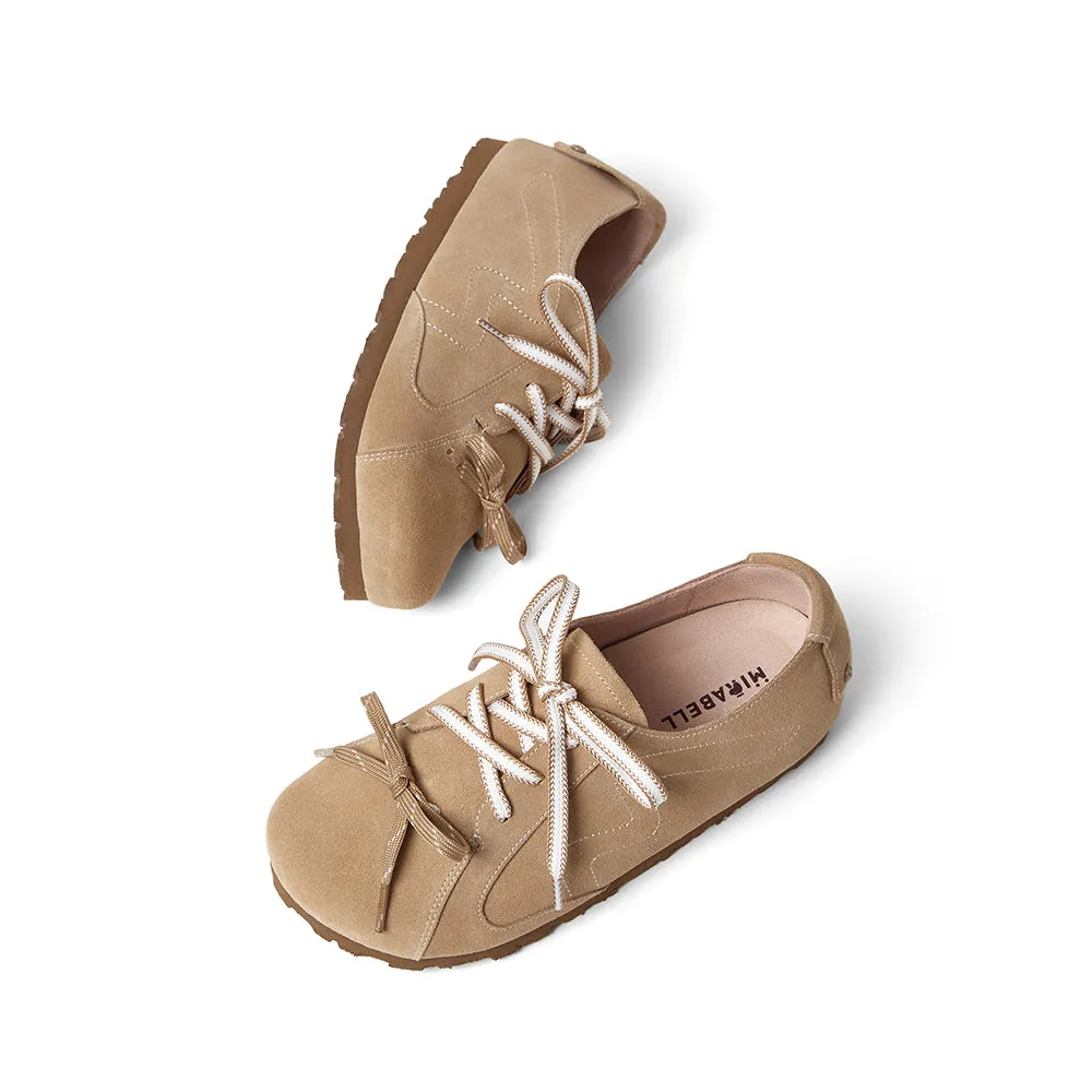 Cow split leather women's casual shoes