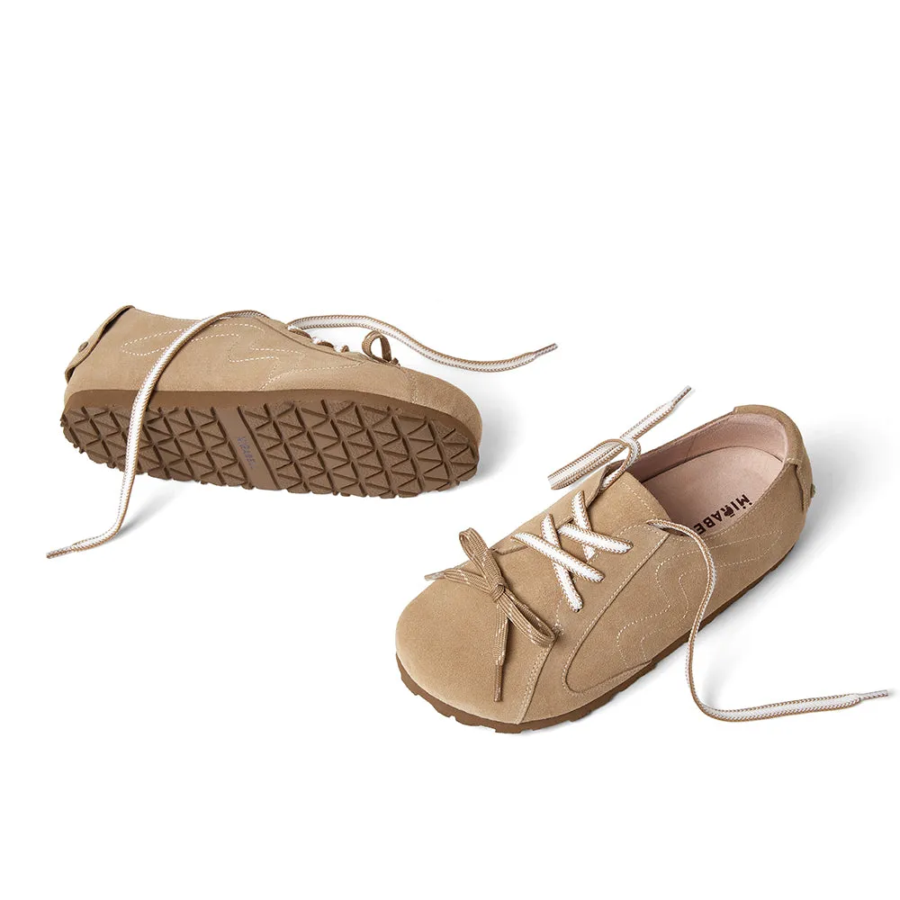 Cow split leather women's casual shoes