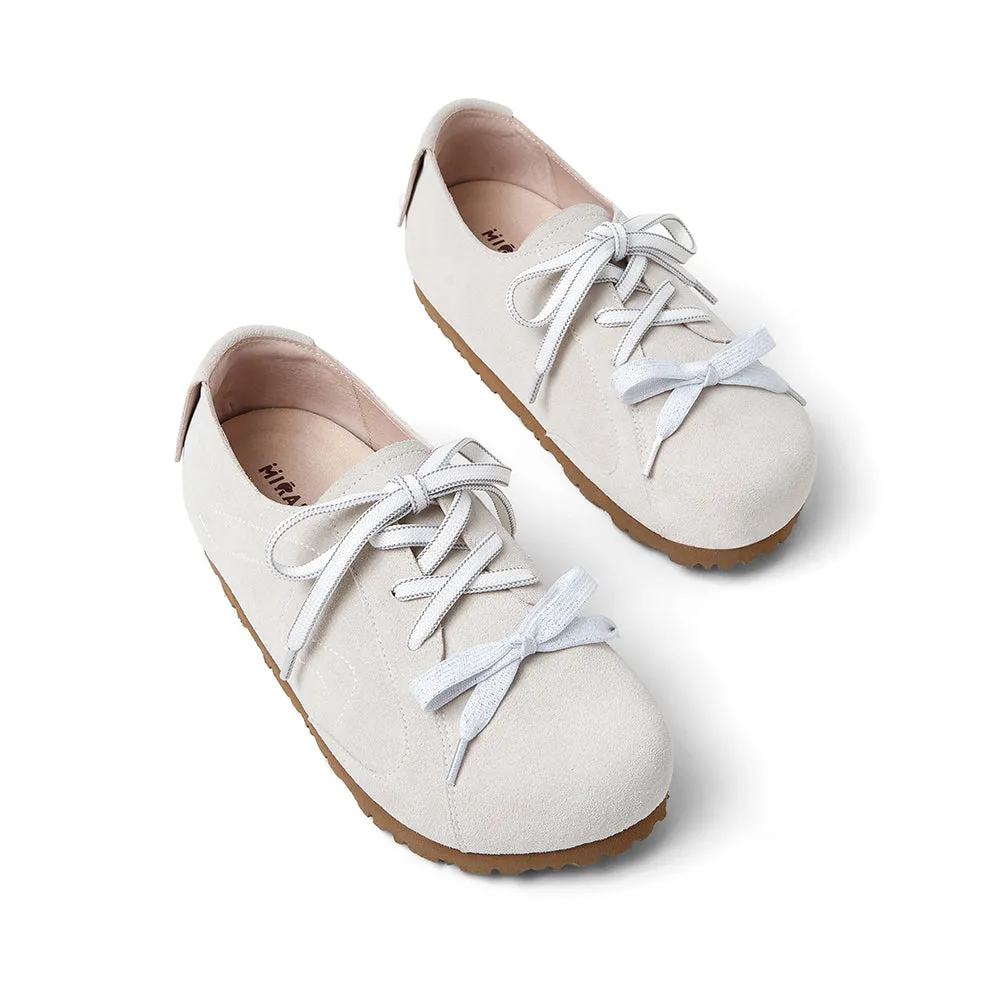 Cow split leather women's casual shoes