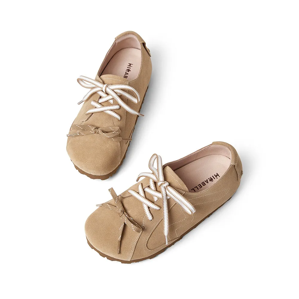 Cow split leather women's casual shoes