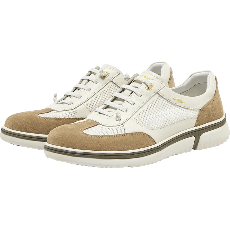 Cow split leather/textile/cow leather men's casual shoes (Men)