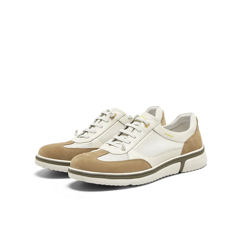 Cow split leather/textile/cow leather men's casual shoes (Men)