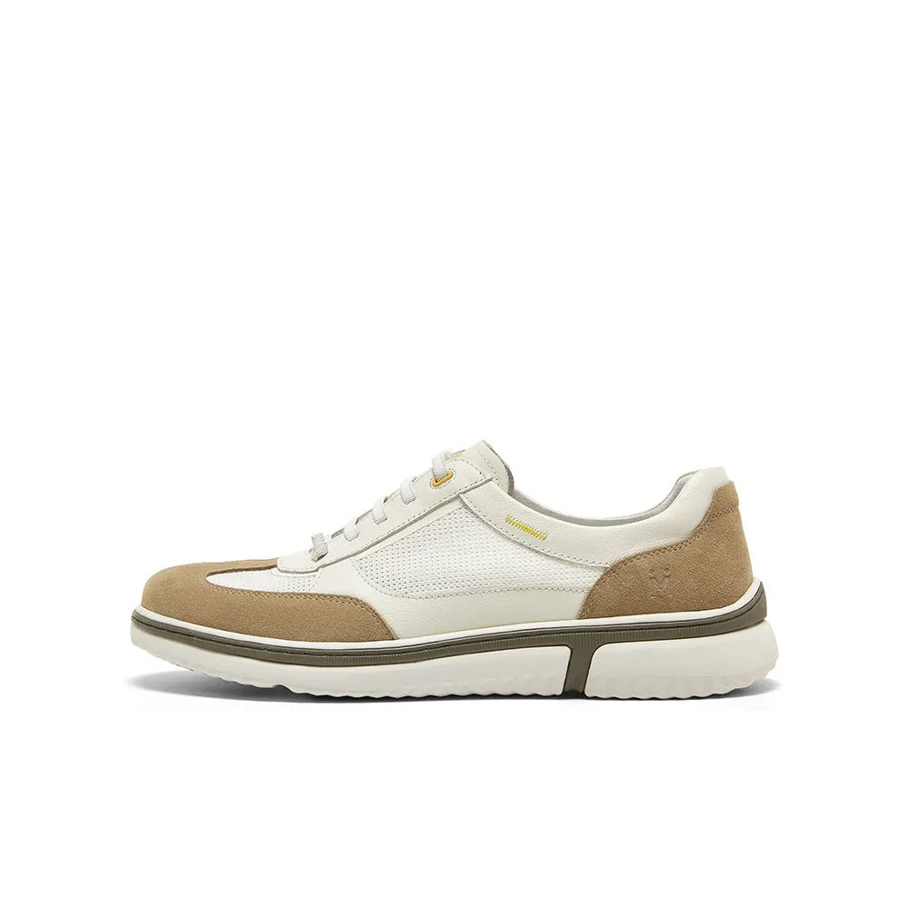 Cow split leather/textile/cow leather men's casual shoes (Men)