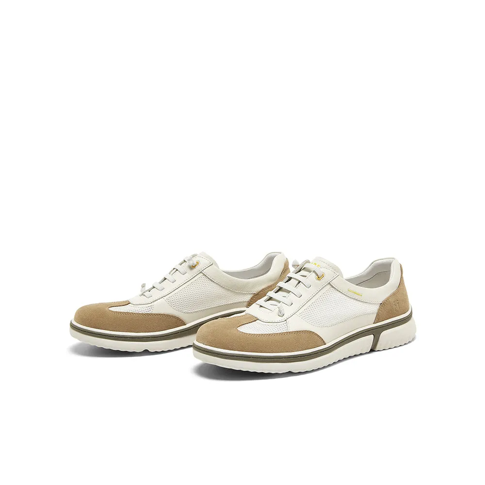 Cow split leather/textile/cow leather men's casual shoes (Men)