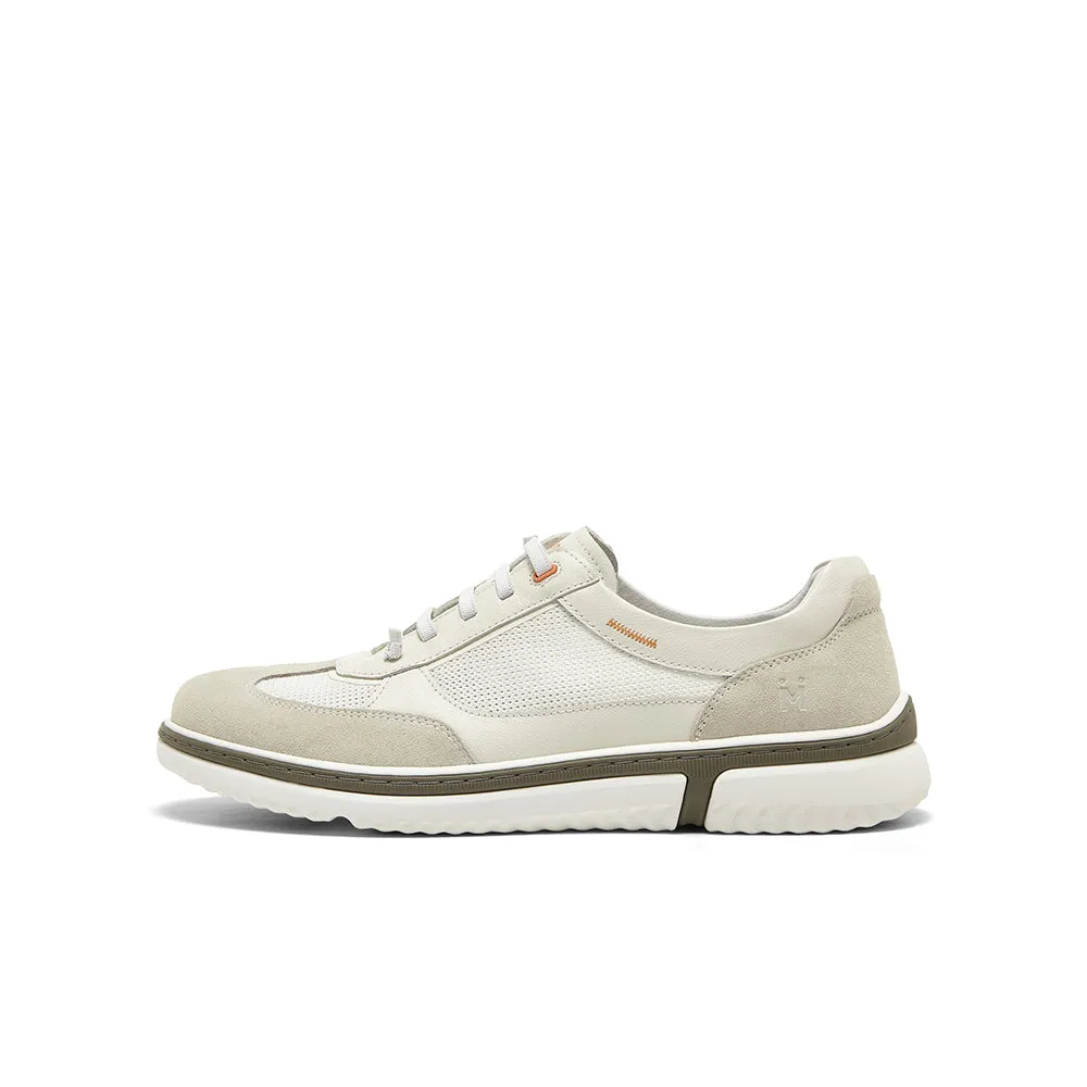 Cow split leather/textile/cow leather men's casual shoes