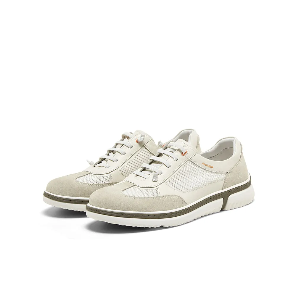 Cow split leather/textile/cow leather men's casual shoes