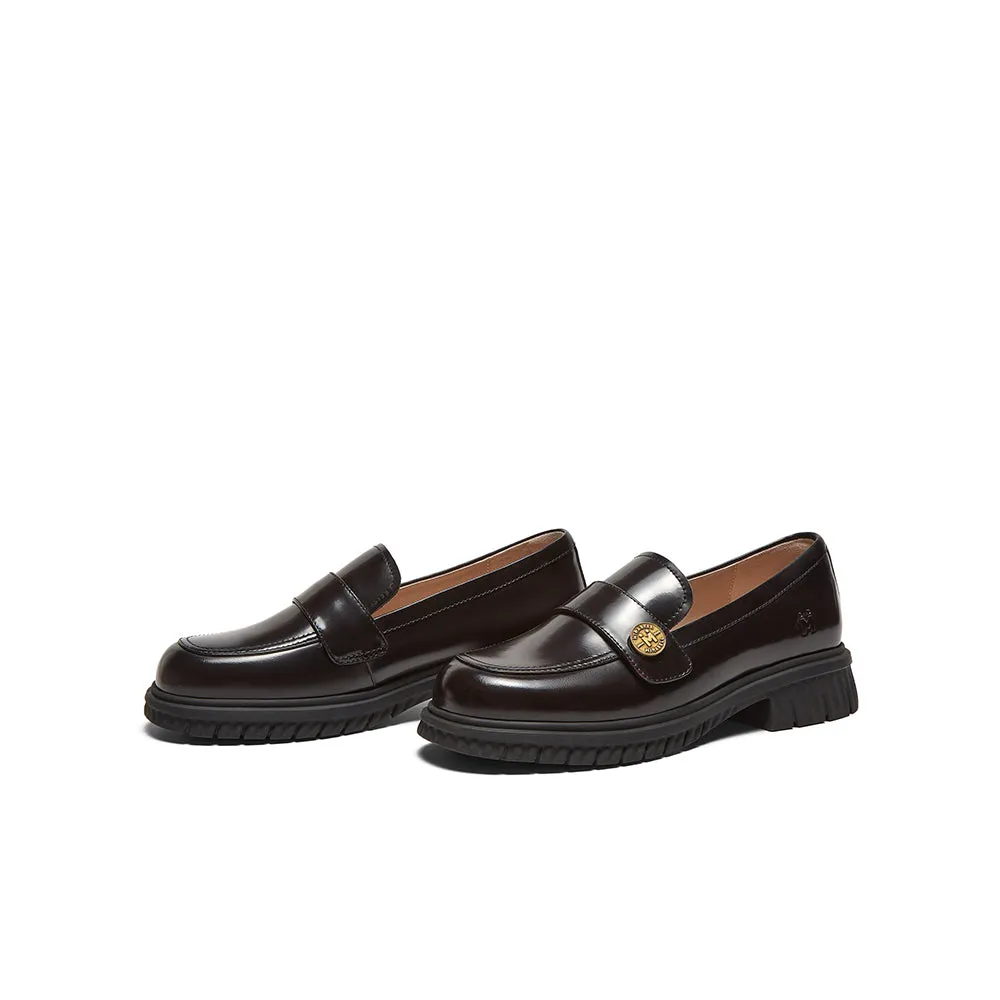 Cowhide leather women's casual shoes