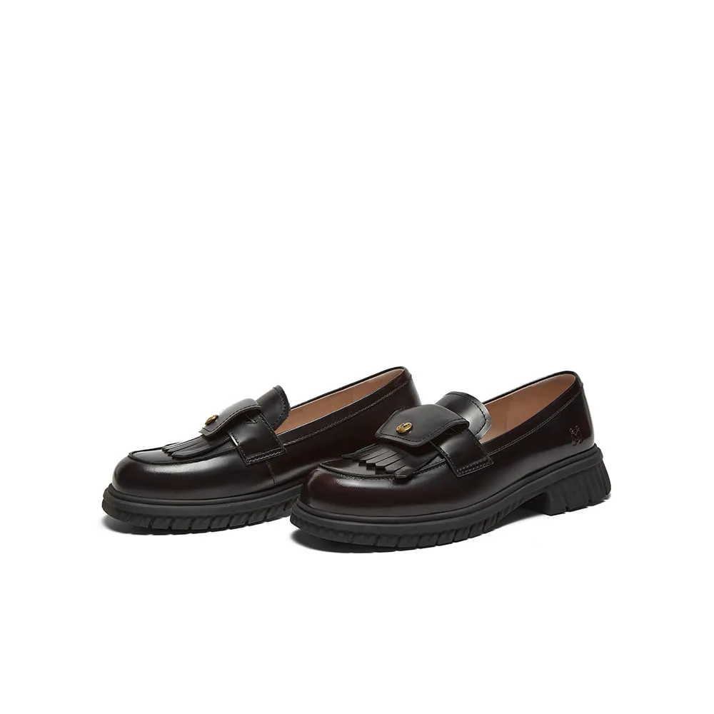 Cowhide leather women's casual shoes