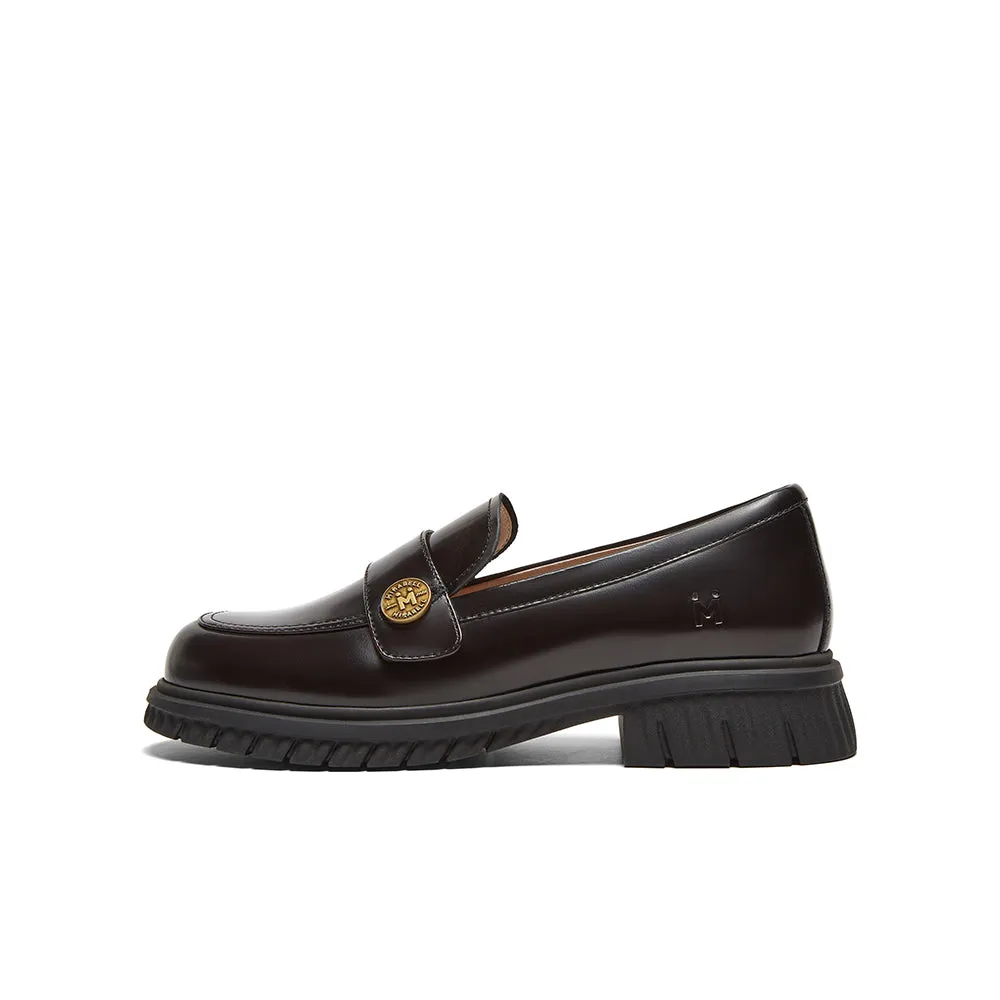 Cowhide leather women's casual shoes