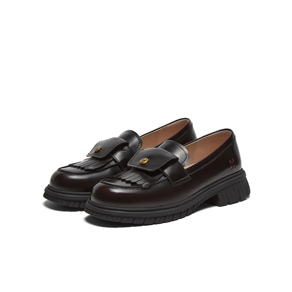 Cowhide leather women's casual shoes