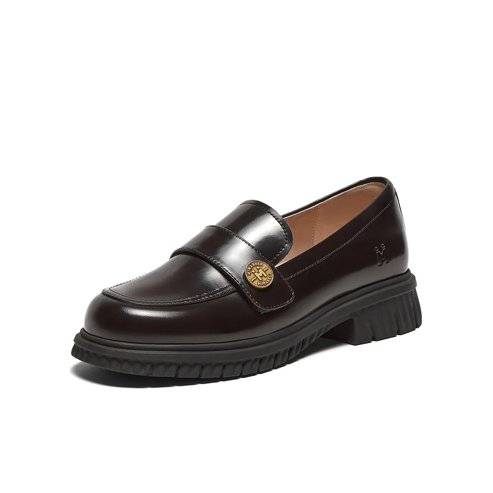 Cowhide leather women's casual shoes