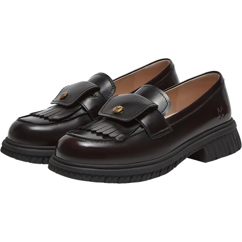 Cowhide leather women's casual shoes
