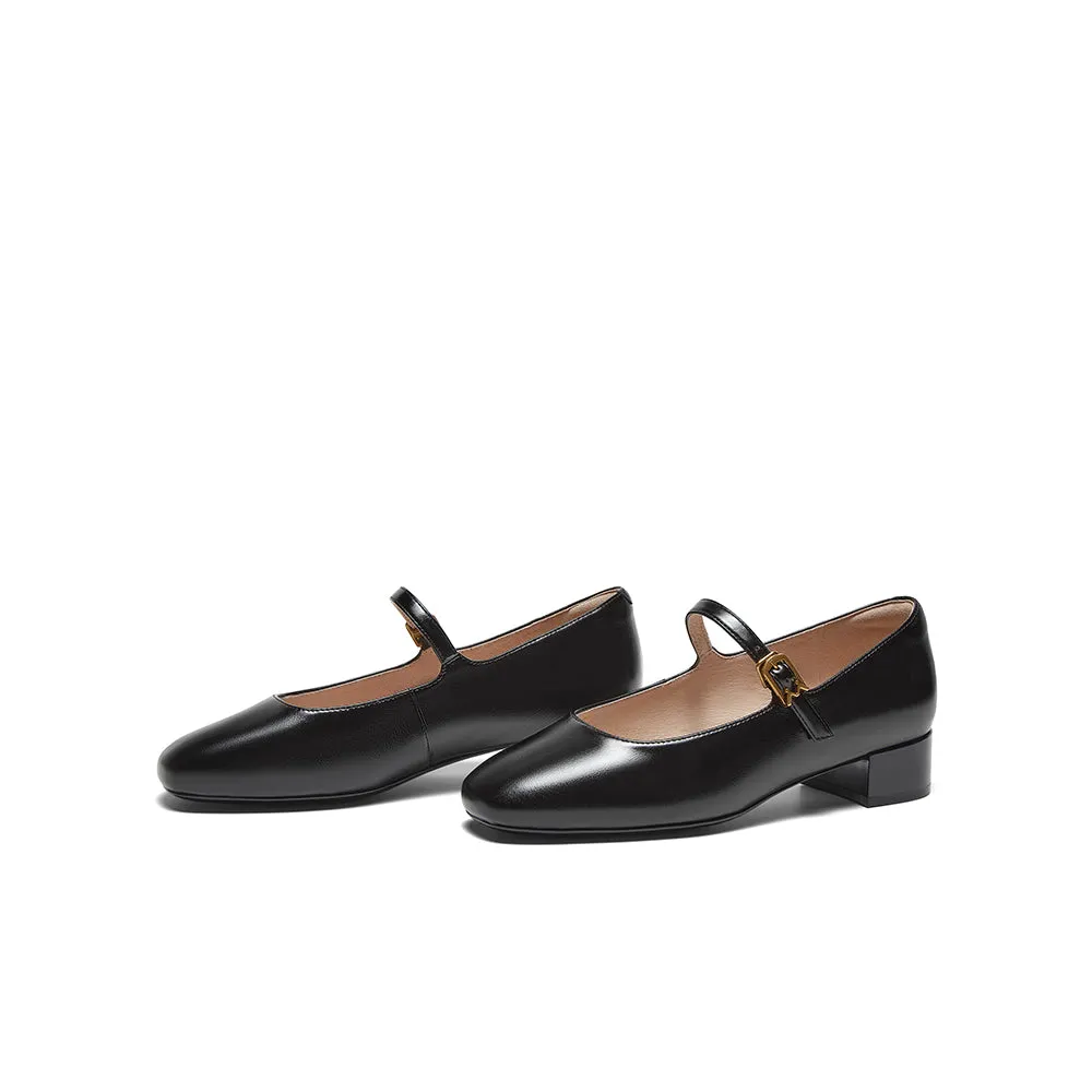 Cowhide leather women's casual shoes