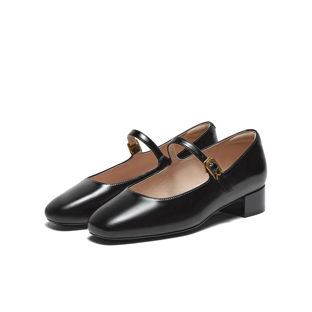 Cowhide leather women's casual shoes