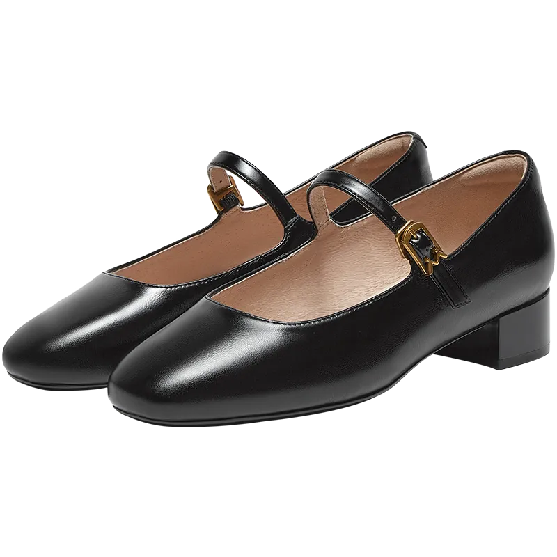 Cowhide leather women's casual shoes