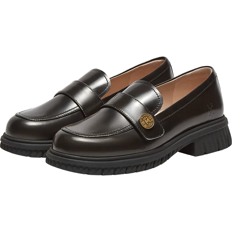 Cowhide leather women's casual shoes
