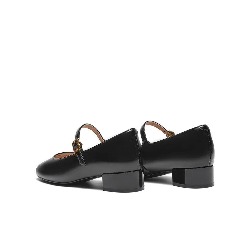 Cowhide leather women's casual shoes
