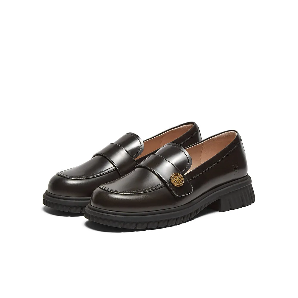 Cowhide leather women's casual shoes