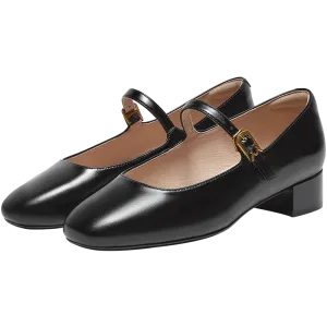 Cowhide leather women's casual shoes