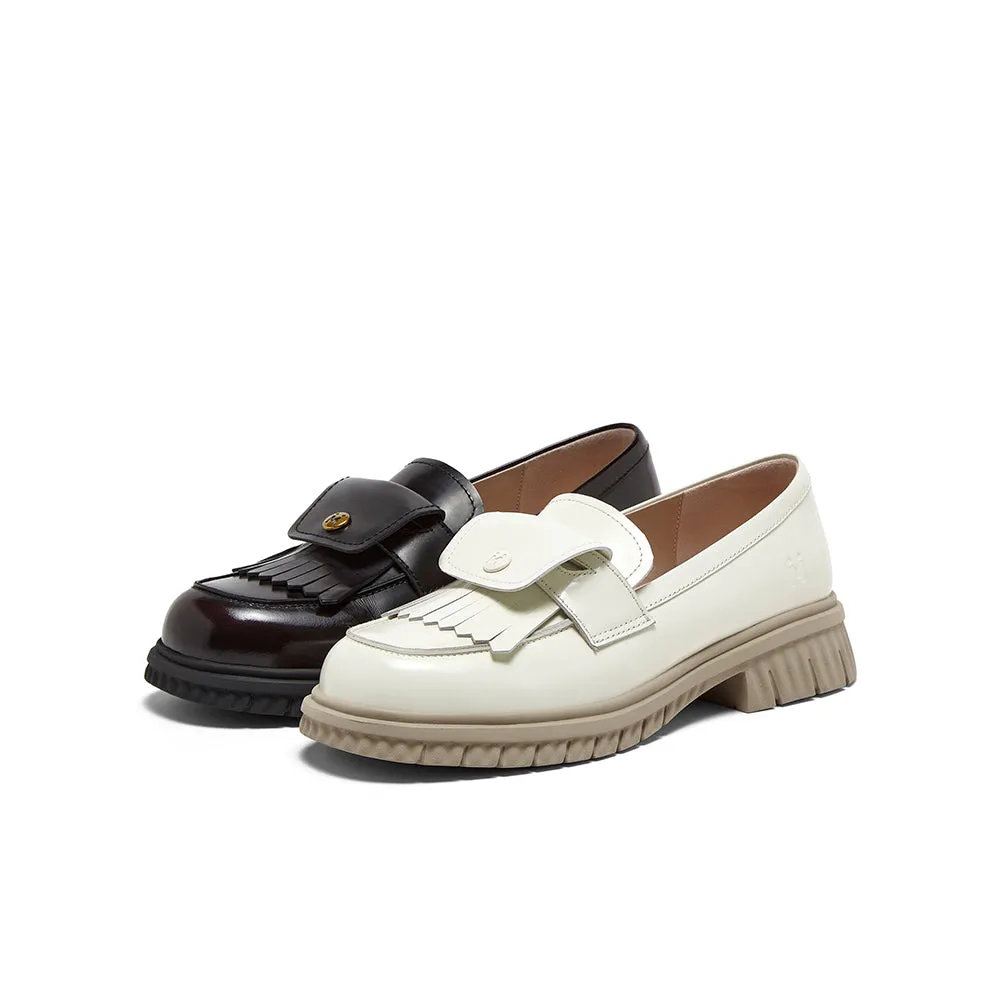 Cowhide leather women's casual shoes