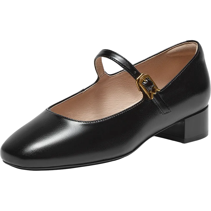 Cowhide leather women's casual shoes