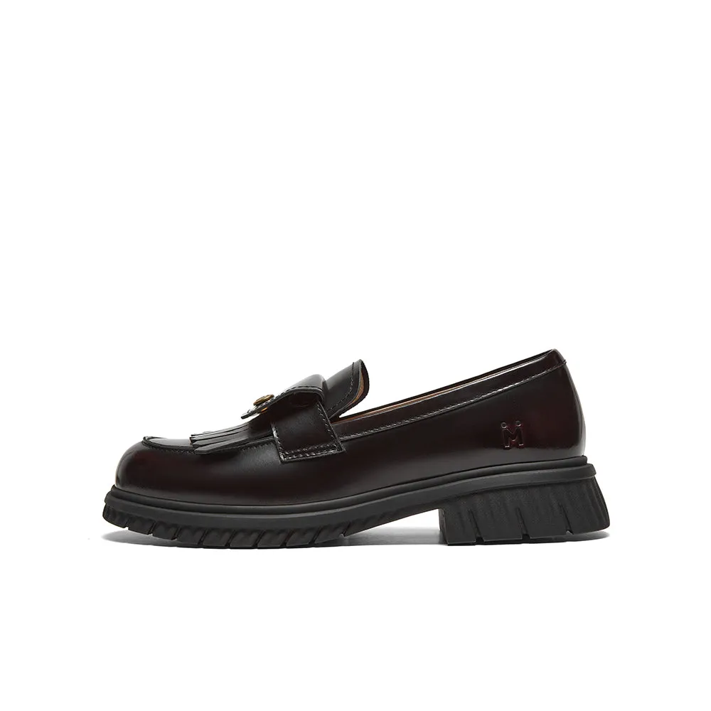 Cowhide leather women's casual shoes