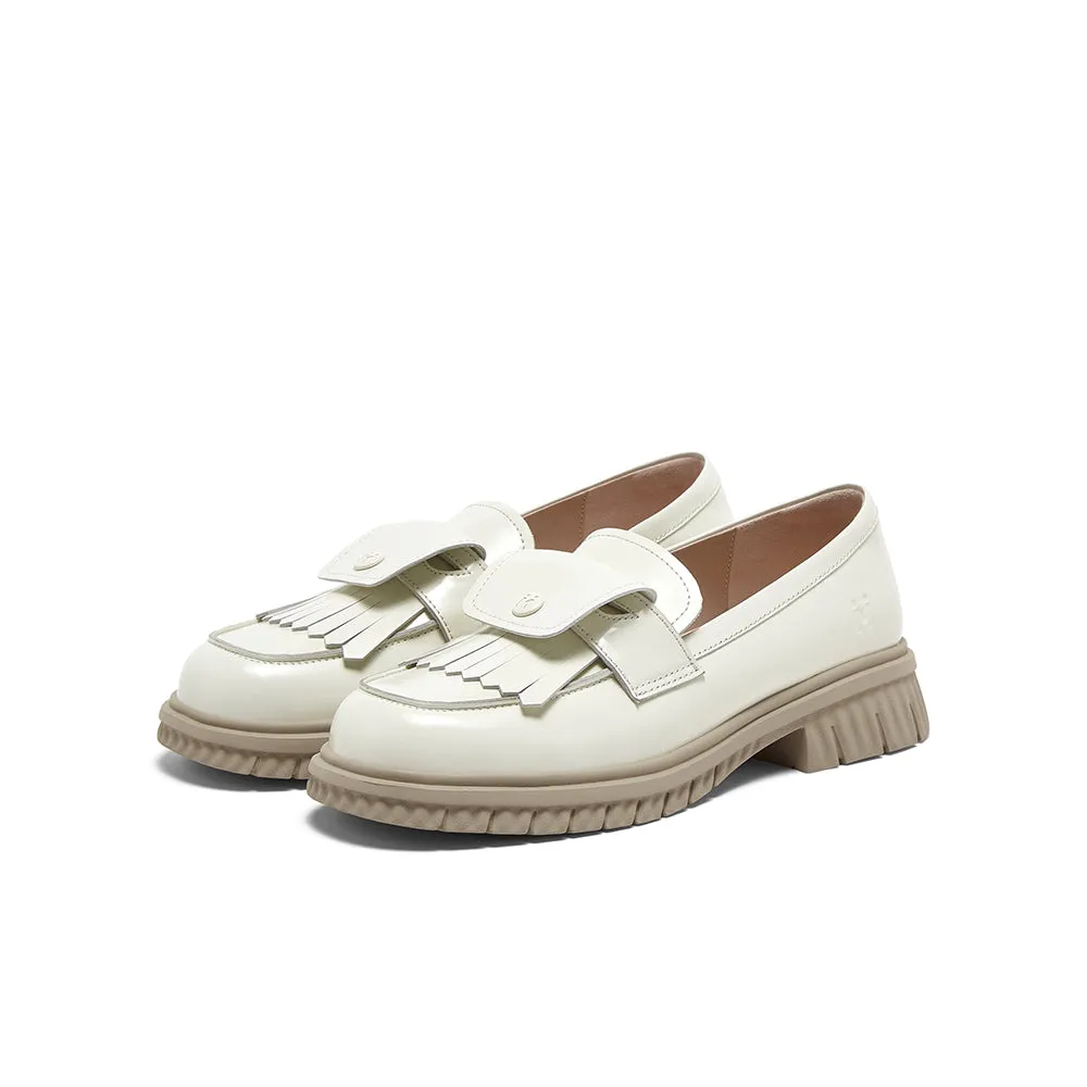 Cowhide leather women's casual shoes