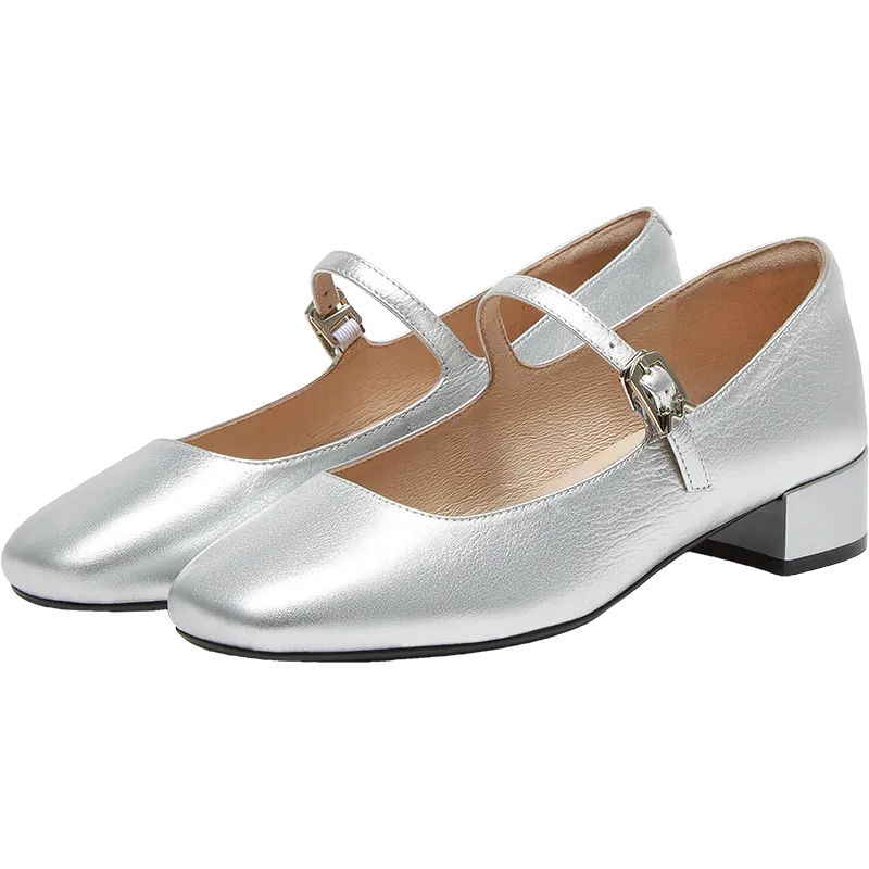 Cowhide leather women's shoes