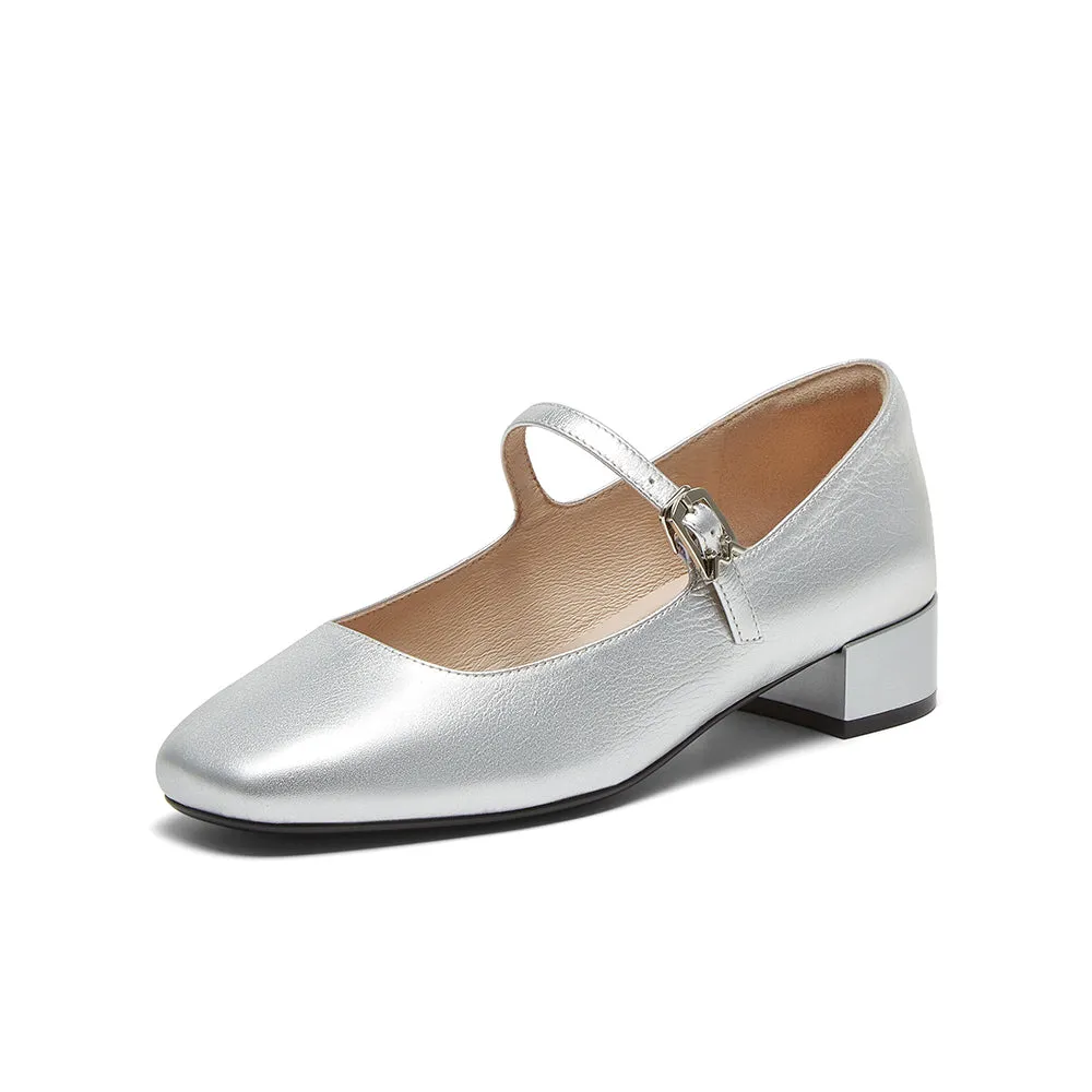 Cowhide leather women's shoes