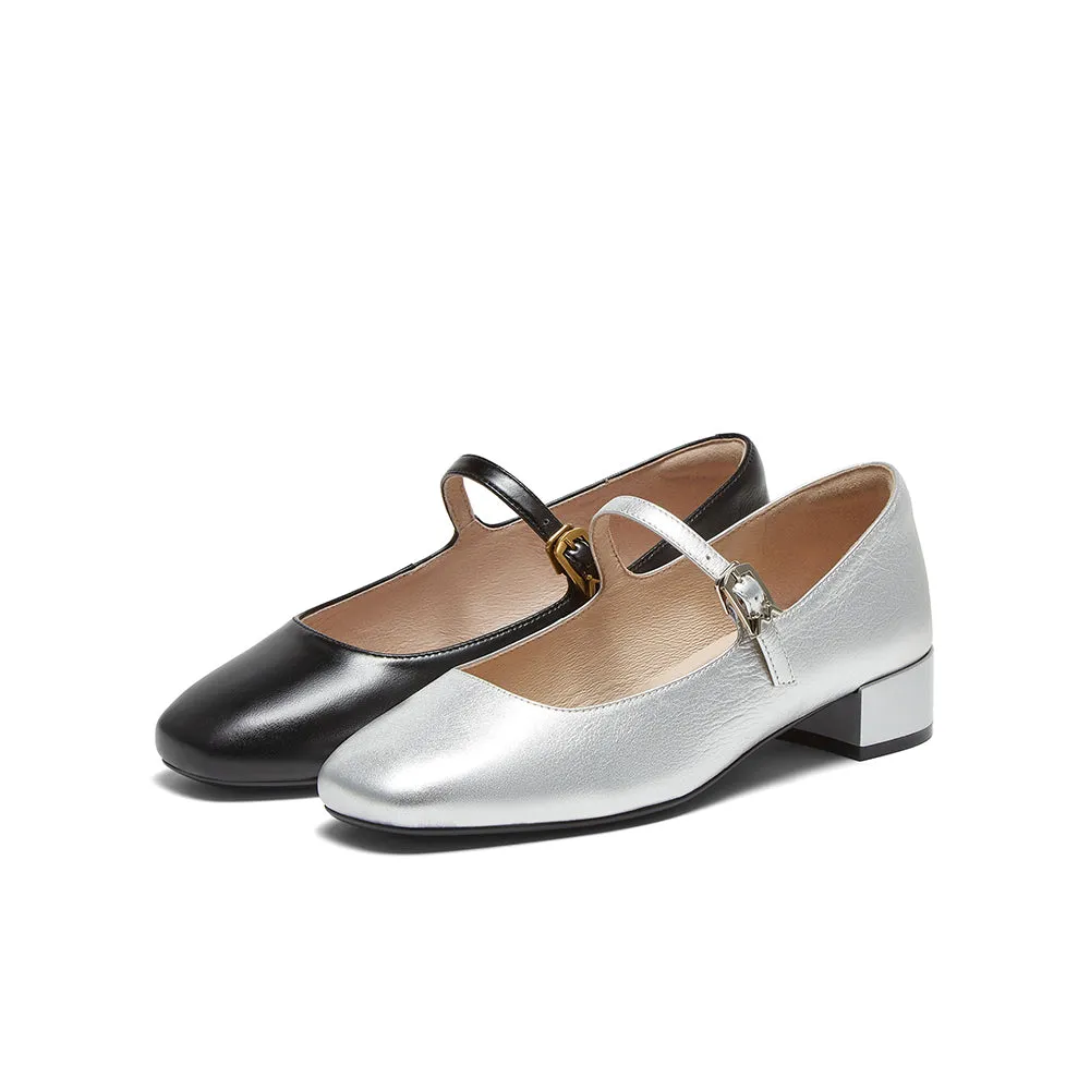 Cowhide leather women's shoes