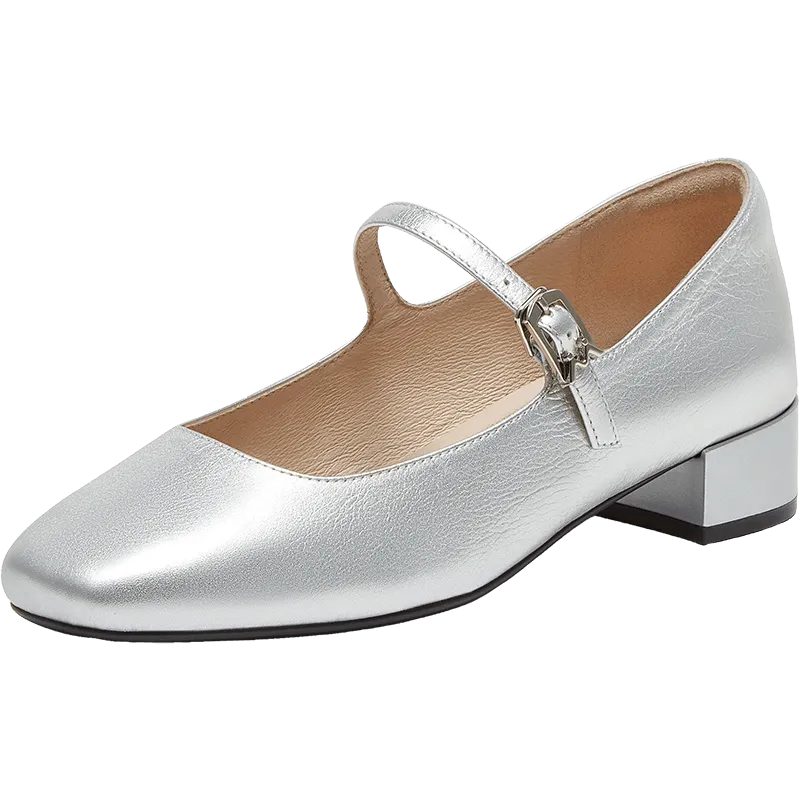 Cowhide leather women's shoes