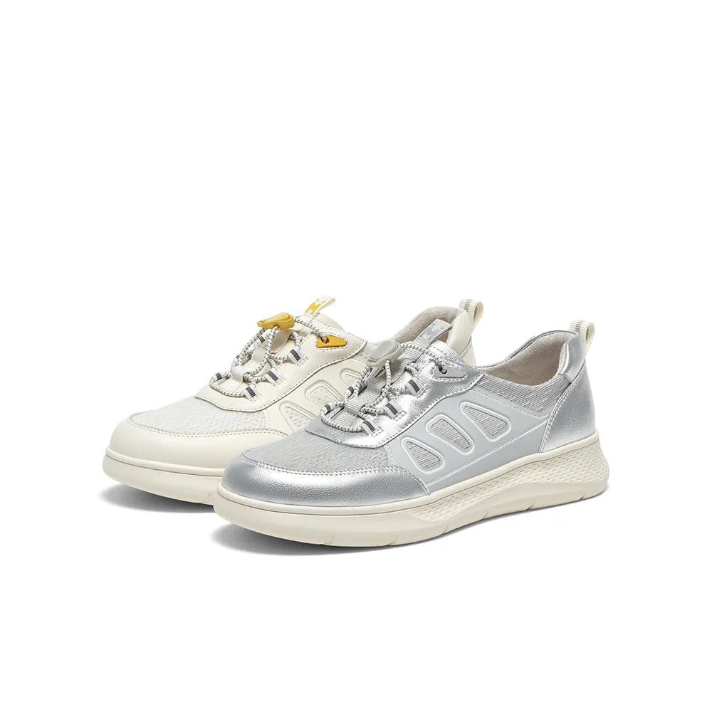 Cowhide leather/textile women's casual shoes (Women)