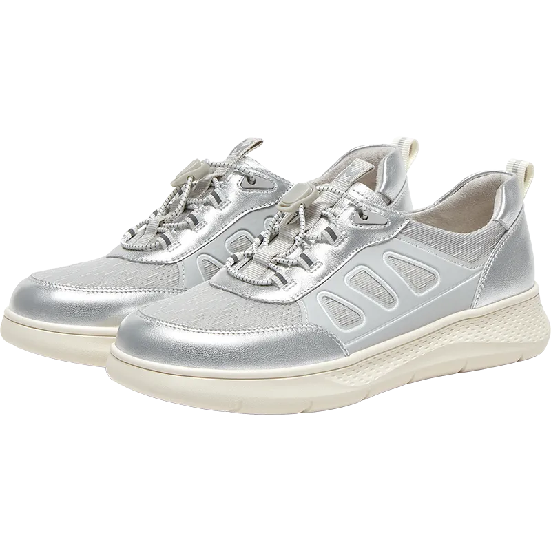 Cowhide leather/textile women's casual shoes (Women)