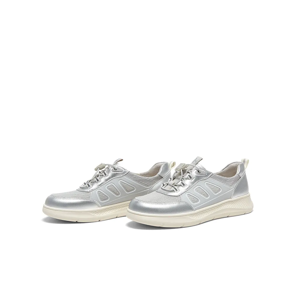 Cowhide leather/textile women's casual shoes (Women)