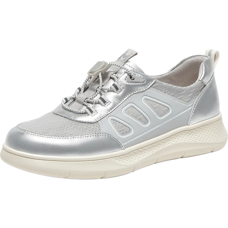 Cowhide leather/textile women's casual shoes (Women)